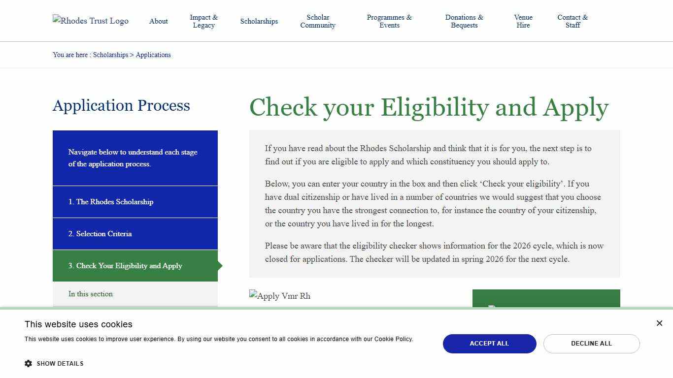 Applications | Rhodes Trust